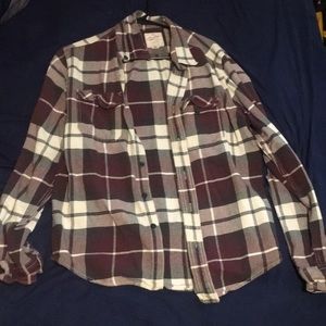 Button down plaid shirt